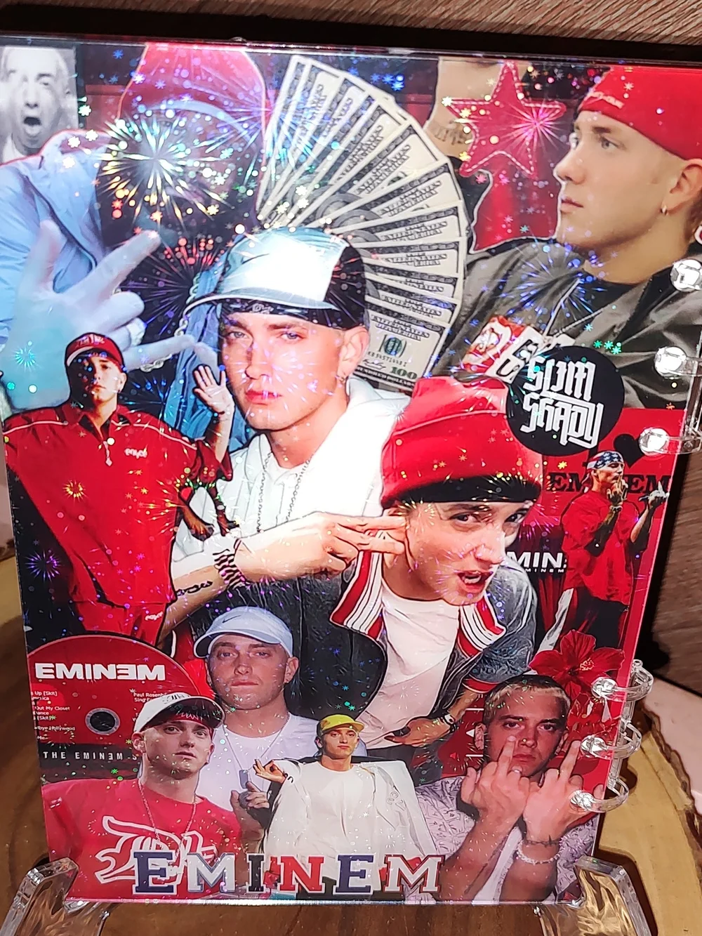 New! A5 Eminem Acrylic Shaker Photo Notebook